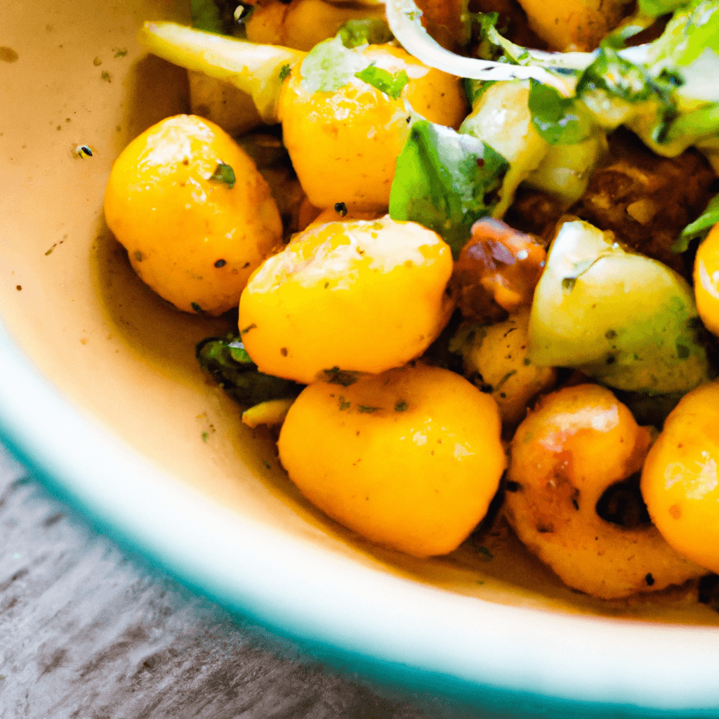 Homemade Crispy Gnocchi Salad